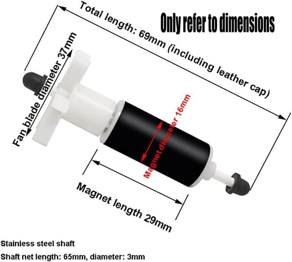 Silent Mini Aquarium Garden Pool Tillbehör Pump Impeller