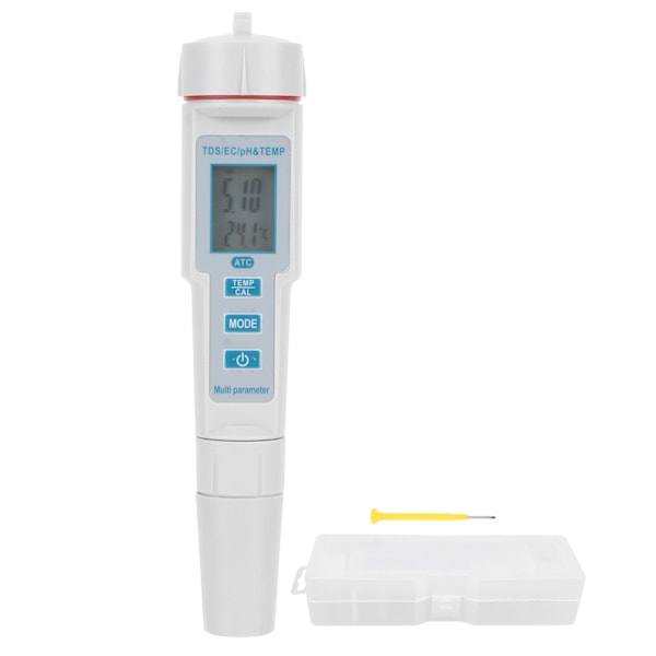 4 i 1 vandkvalitetstestpen PH/EC/TDS/TEMP-tester til svømmebassin, drikkevand, laboratorium