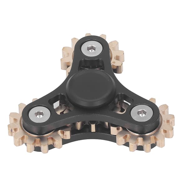 4 Gears Fidget Legetøj Stressreducerende Angstspil Messing Fidget Legetøj til Børn Voksne Sort