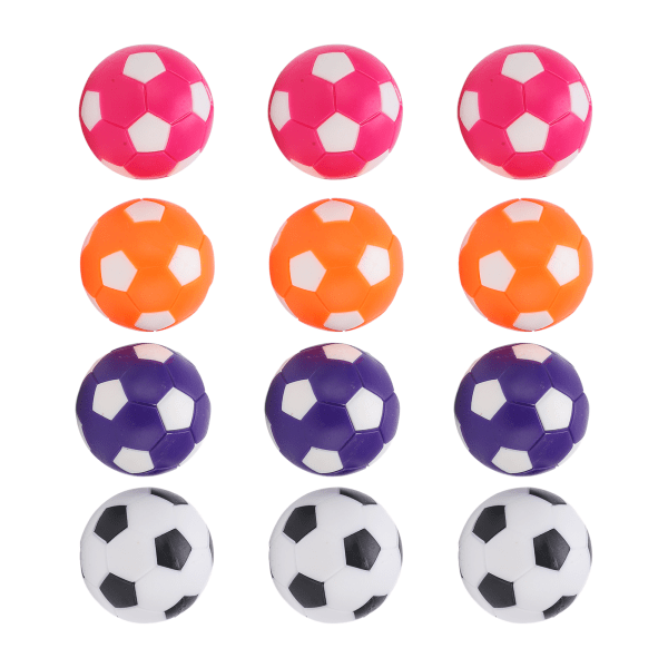 12st Multicolor bordsfotboll inomhus fotbollsspel Ersättning bordsspel fotboll boll