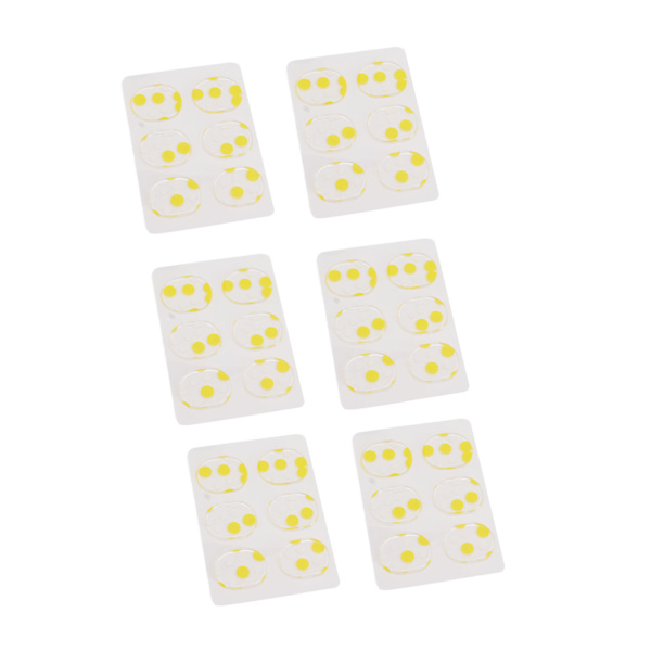 36 st Trumdämpare Gels Silikon Gel Pads Mjuka Trumdämpare för Trummor Cymbaler Tonkontroll Gula Vita Prickar