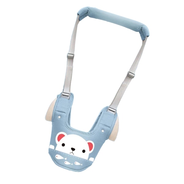 Toddler Walking Harness Mjuk Andningsbar Bomull Säker Spänne Väst Stil Toddler Walker för Hem Trädgård Utomhus Stjärna Blå