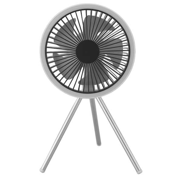 Tripod-ventilator 10000mAh 3 gear justerbar timingfunktion bærbar bordventilator med lys til udendørs camping hvid
