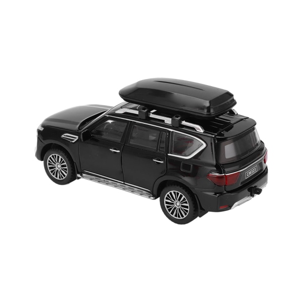 1/32 SUV Automalli Metalliseos Painevalettu Vedettävä Ajoneuvolelu Äänellä ja Valolla Pojille ja Tytöille Musta