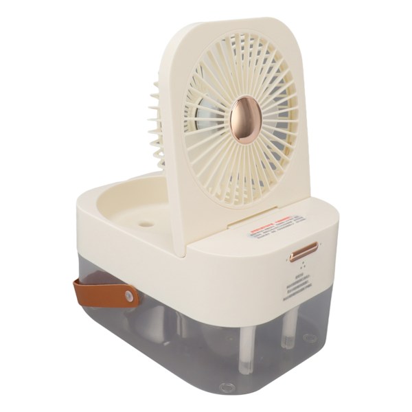 Skrivbordsluftfuktare Fläkt USB Typ C DC 5V Dubbel Spray 2.5L 3 Vindhastigheter Munstycke Bärbar Mini Luftfuktare Fläkt för Sovrum