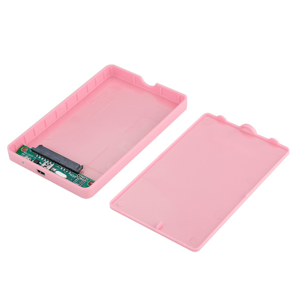 2,5 tuuman SATA SSD ulkoinen kotelo USB 2.0 case (vaaleanpunainen)