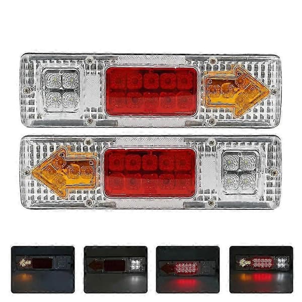 st Vanntette 12V Tilhenger Lastebil LED Baklys Båt Bobil Campingvogn Van Flytende Styring Brems Rygging Trafikk Tåkebaklys 2 STK Stil E 2PCS Style E 12V-24V