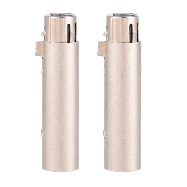 2 stk. XLR han til hun Audio Mikrofon Forlænger Adapter Stik
