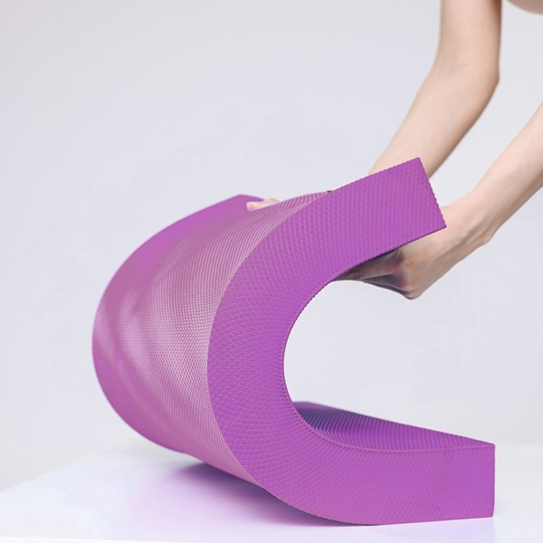 TPE Balance -harjoitteluvaahtotyyny, tasainen tuki pehmeä tyyny, korkea palautuva fitness joogamatto Tumma rottinki violetti