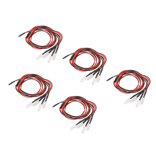 5 stk RC bil LED lyssett 5mm røde lysperler for Traxxas for Hsp for Redcat for Axial Scx10 for D90 for Hpi RC bil