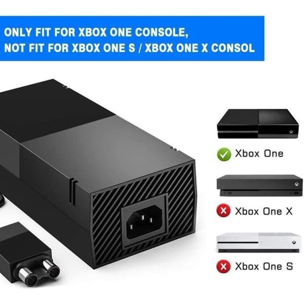 Xbox One strømforsyning - BONAEVER - Strømadapter - 100-240V - Hurtiglading - LED-indikator