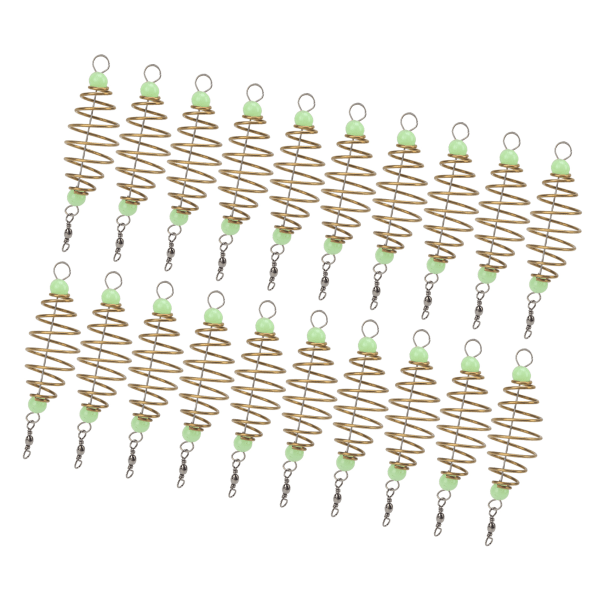 Olivenform Fjærfiskeutstyr Agn Kobberlegering Coil Inline Feeder lokker Bur