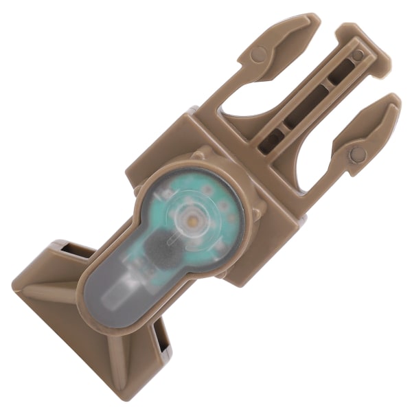 Outdoor Mini Survival Light IPX8 Vattentät Säkerhetssignallampa med Release BuckleMud Färg Bas Rött ljus