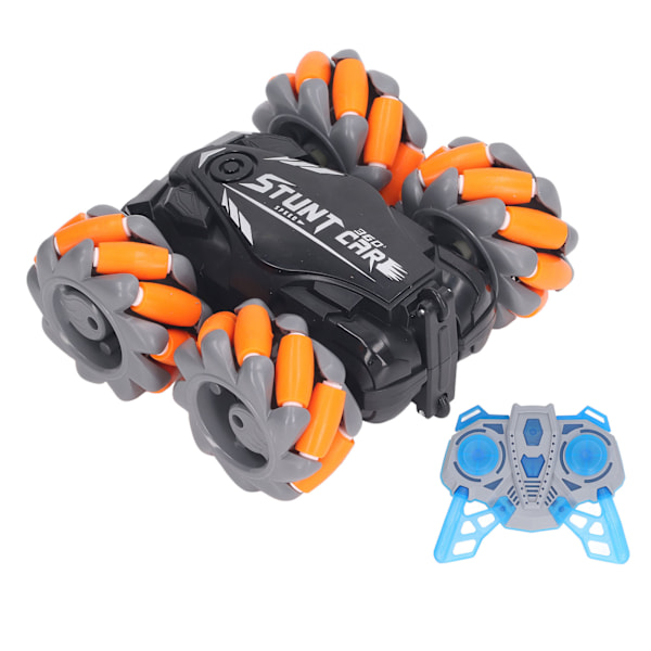 RC Stuntbil 4WD Roterende Flipping Oppladbar 2.4G Fjernkontroll Driftbil for Barn Orange