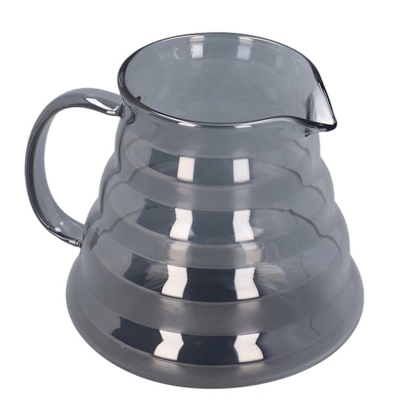 Elektropläterad grå kaffekanna i hög borosilikatglas, handkaffeserveringskanna för hem och butik, 500 ml