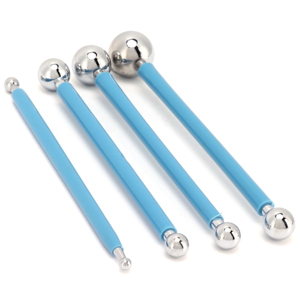 4 stk./sæt kage metal kugle skulptur fondant modellering værktøj til håndværk bagning hjem
