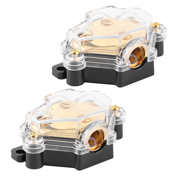 2 st Power Distribution Block 1 in 3 Vägar Audioförstärkarkabeldelare Krets Skydd för Bil Båt