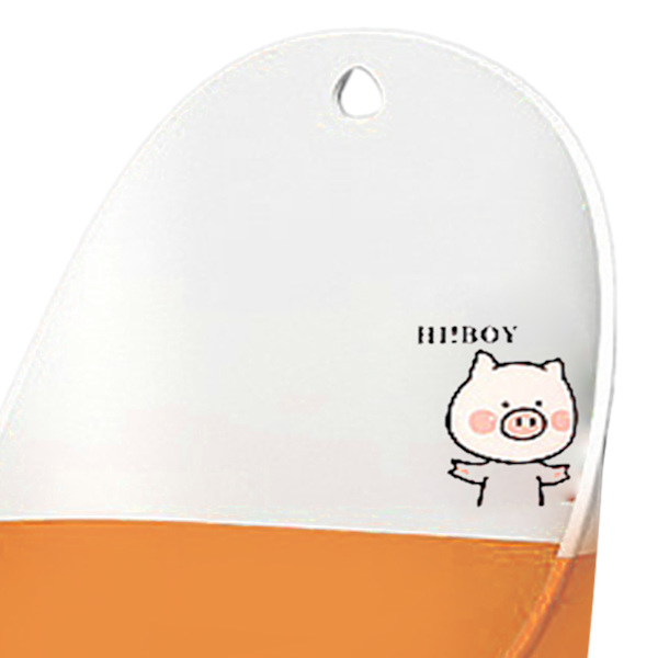 Baby Potta Lätt Bärbar Hopvikbar Praktisk Kapacitet PP TPR Cartoon Style Potträning Potta för Pojkar Orange Gris (med Krokar Vattenproppar)