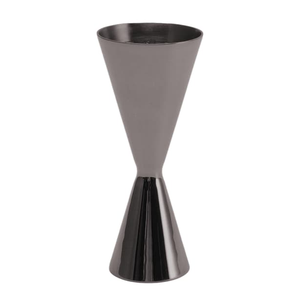 Cocktail Double Jigger Rostfritt Stål Innovativ Vimmätkopp Bartender Mätjigger 1/2oz Svart Plätering