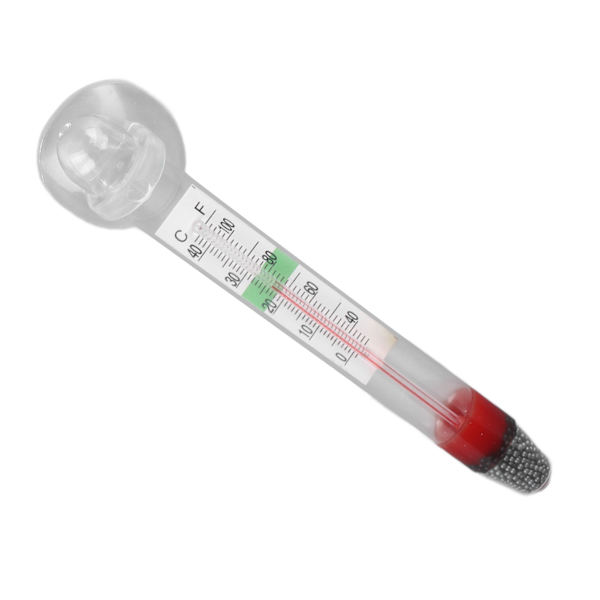 Akvarium Termometer Nøjagtig Sikker Professionel Glas Lille Digital Fiskekum Termometer med Sugkop Termometer