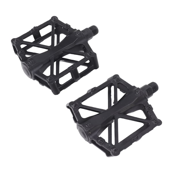 1 par cykelpedaler, sorte, professionelle, aluminiumslegering, cykelplatformpedaler til landevejscykler og mountainbikes