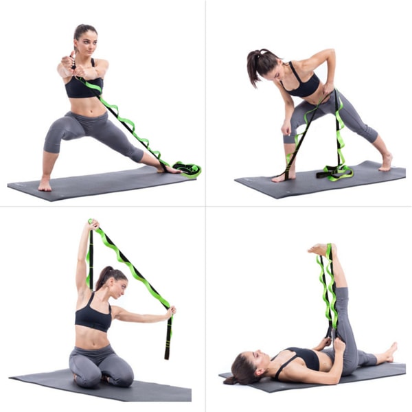 Latin Träningsband Pilates Yoga Stretch Motståndsband Elastisk träning Fitness