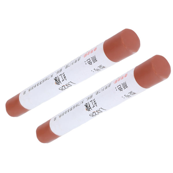 2 stk møbelmaling gulvreparationskridt ridselap patch maling pen træ komposit reparationsmateriale rød eg