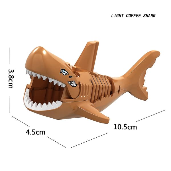 st Ghost Shark Byggeklodser Actionfigur Legetøj til Børn Grey