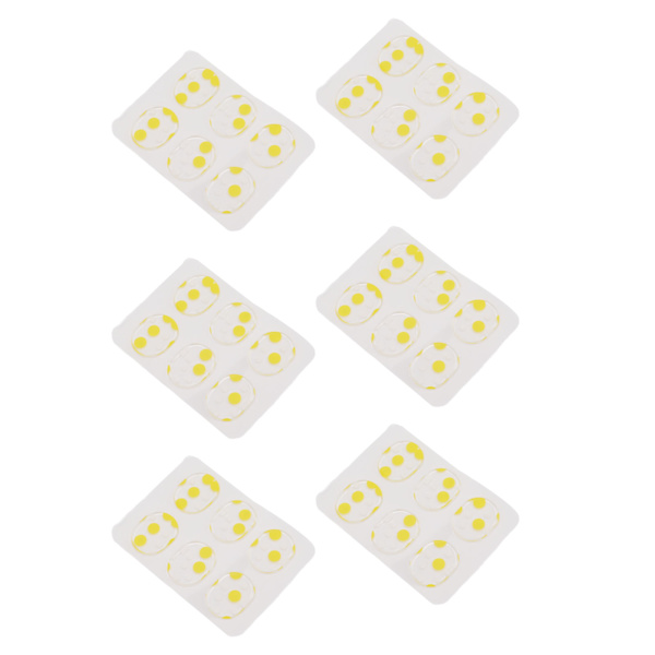 36 st Trumdämpare Gels Silikon Gel Pads Mjuka Trumdämpare för Trummor Cymbaler Tonkontroll Gula Vita Prickar
