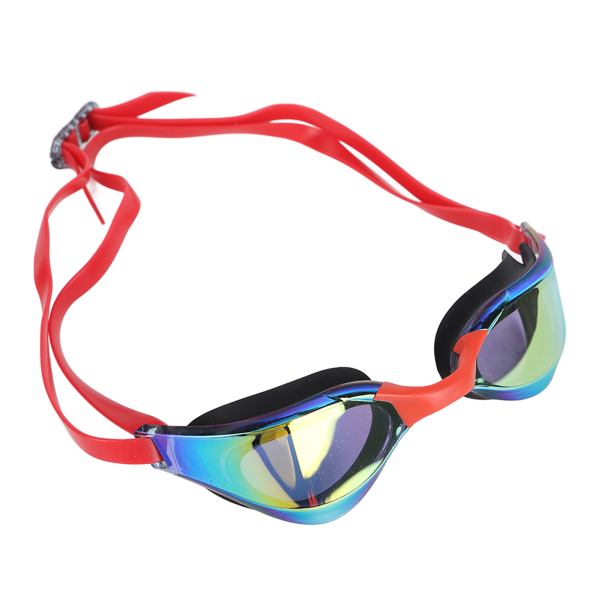 Svømmebriller for voksne Ingen lekkasje UV-beskyttelse Swim Racing-briller High Definition-linser Rød