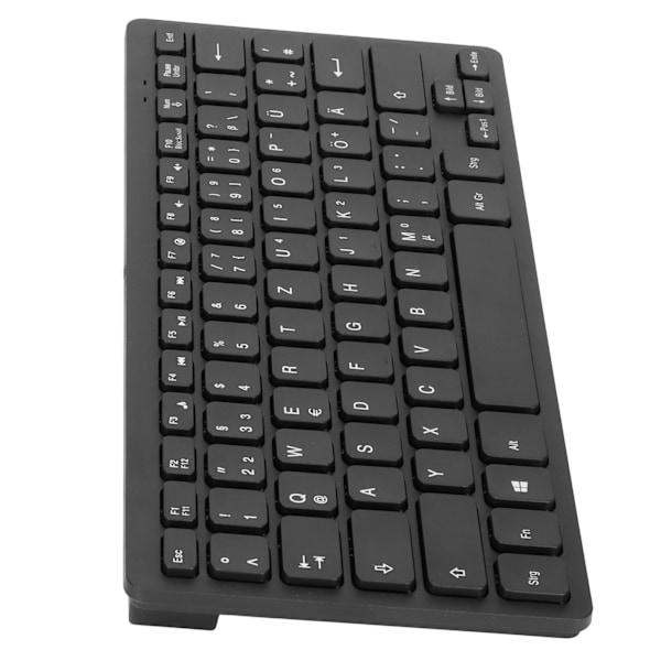 Ergonomisk Ultratynn Mini Tastatur for Datamaskiner, Slitesterk Ledningsbasert 78-Tasters Mekanisk Tastatur for PC-Bærbare (Tysk)