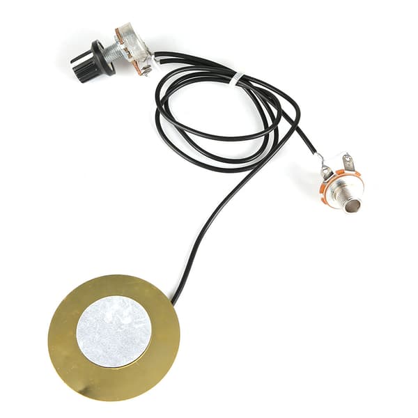 Gitarr Piezo Transducer Pickup för Gitarr Fiol Ukulele Mandolin Banjo Svart