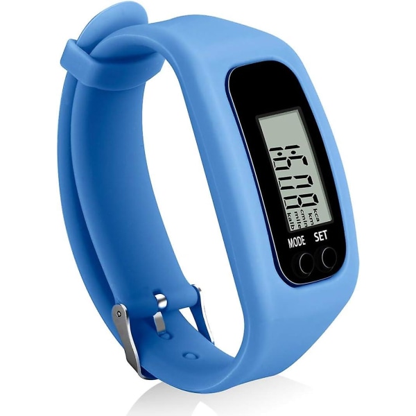 Fitness Tracker watch, yksinkertaisesti käyttö Kävelevä juoksuaskelmittari kalorienpoltolla ja askelten laskennalla Helppokäyttöinen askelmittari BLUE-3J614