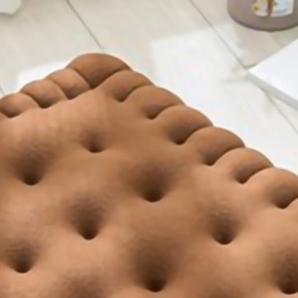 Stolesæde Pude Tyk Blød Elastisk Komfortabel Biscuit Form Plys Stolesæder til Kontor Spisestue Sofa Brun 40x45cm