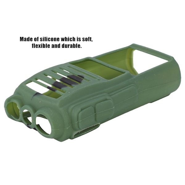 Mykt silikonbeskyttelse for toveisradioholster for Baofeng UV82-walkie-talkier (kamuflasje)