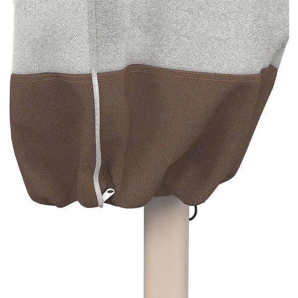 Beige vattentätt cover för innergård, balkong och kafé raka paraplyer (medium)