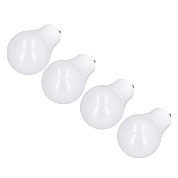 4 st GU24 LED-lampor med hög ljusstyrka, energibesparande LED A19-lampa för sovrumskontor 120V5W kallvitt 5000K