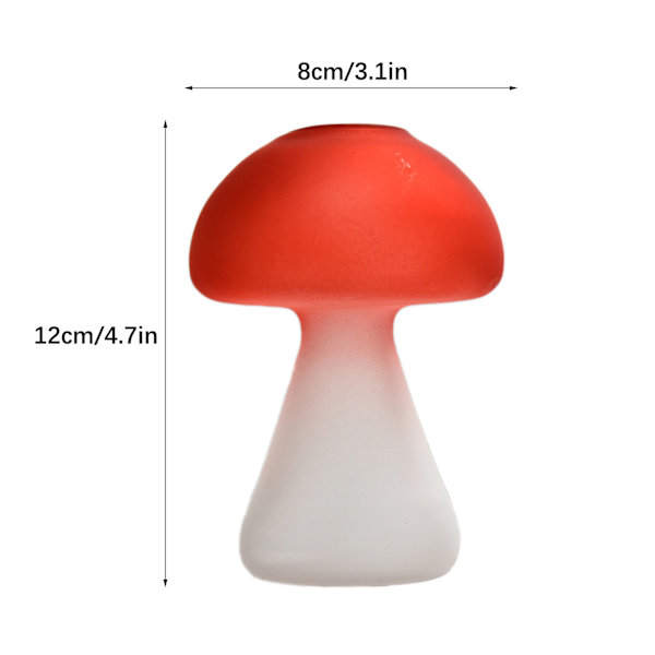 Frostig svampvas i färgat transparent glas, hydroponisk vas, heminredning, aromaterapiflaska