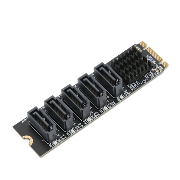 Konverter Adapterkort M.2 NGFF BKEY SATA til 5 Port 6Gbps Stabilt Drift Udvidelseskort
