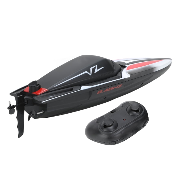 Fjernkontrollbåt 2,4 G dobbel motor høyhastighetsbåt med 2 propeller ror Vannsensor Vanntett racerbåt for bassenger