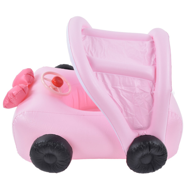 Bilformade babysimningsflottbåtar förtjockade säkra rosa småbarns simringar för simbassäng
