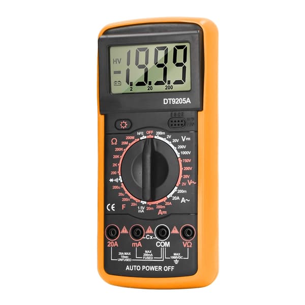 Smart Digitalt Multimeter LCD-display Multifunktionel Kredsløbsdetektionsmåler til Husholdning Orange