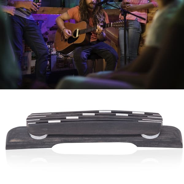 GO104 Ebenholts Gitarrstall Jazzgitarrtillbehör med 6-punkts justerbar höjd 21~26mm