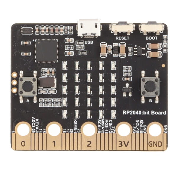 RP2040 Micro Bit Udviklingskort til Raspberry PICO med LED-lys til programmering af computerspil, robotstyring