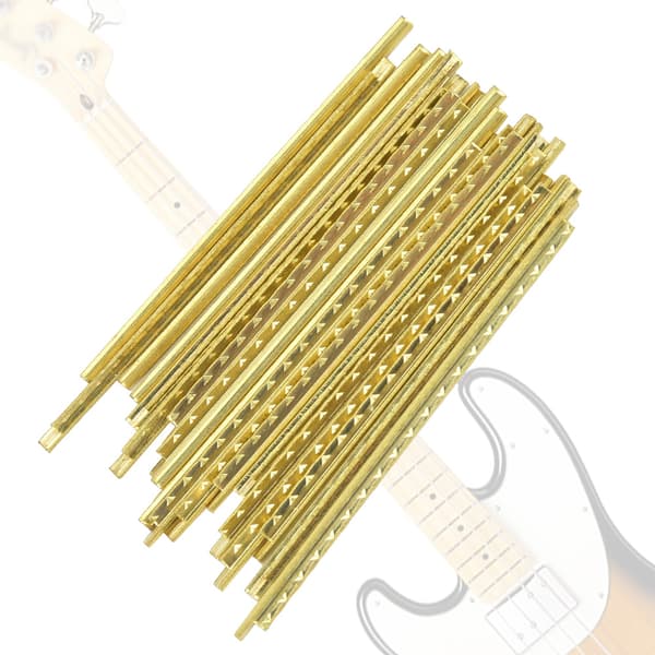 19 st/set 39\" Klassisk Akustisk Gitarr Greppbräda Mässing Bandtråd Bredd 2.2mm