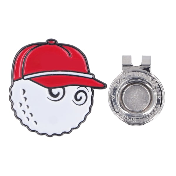 Golfhattklemmer Sinklegeringsmagnet Golflueklips Avtagbar golfballmarkør for golfbaneklubb rød