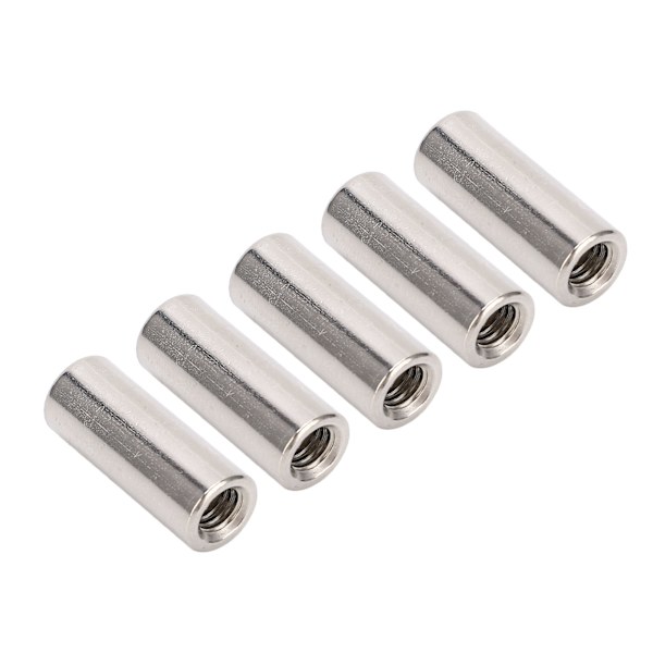 20 kpl pyöreä liitinmutteri M6x1.0 10 L25mm tanko liitosmutterit ruostumaton teräs kierteitetty holkki tanko