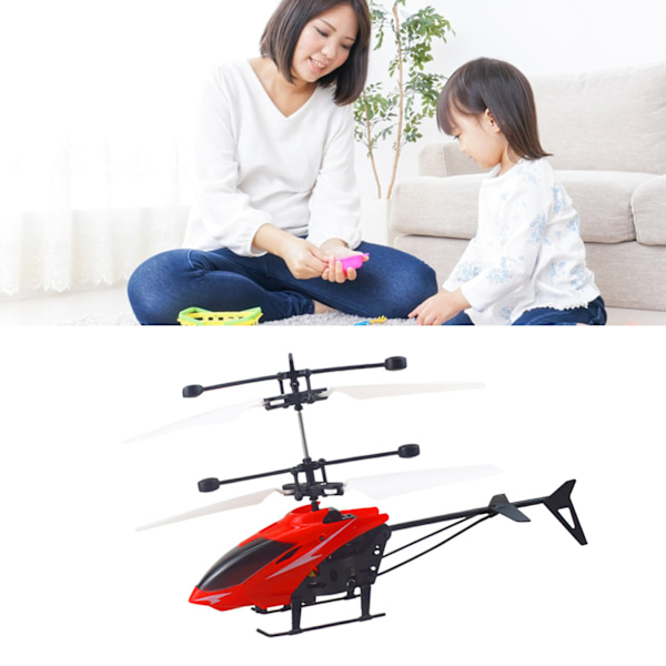 Induktionshelikopterleksak för nybörjare USB-laddning Automatisk stigning RC-flygplanleksak Flygande leksak för daglig lek Röd