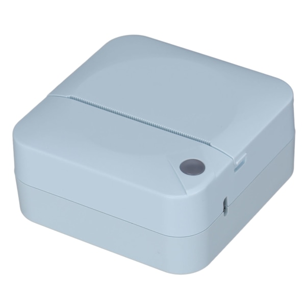 Mini Printer 200DPI Termisk Papir Ergonomisk Design Genopladeligt Batteri Sikker Stabil Bærbar Printer til Hjemmekontor Blå