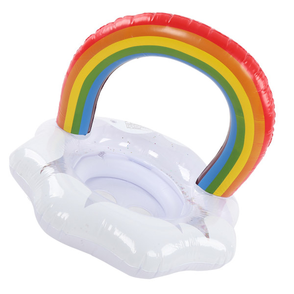 Baby Simning Float Rainbow Uppblåsbar Barn Simring med Safety Float Seat